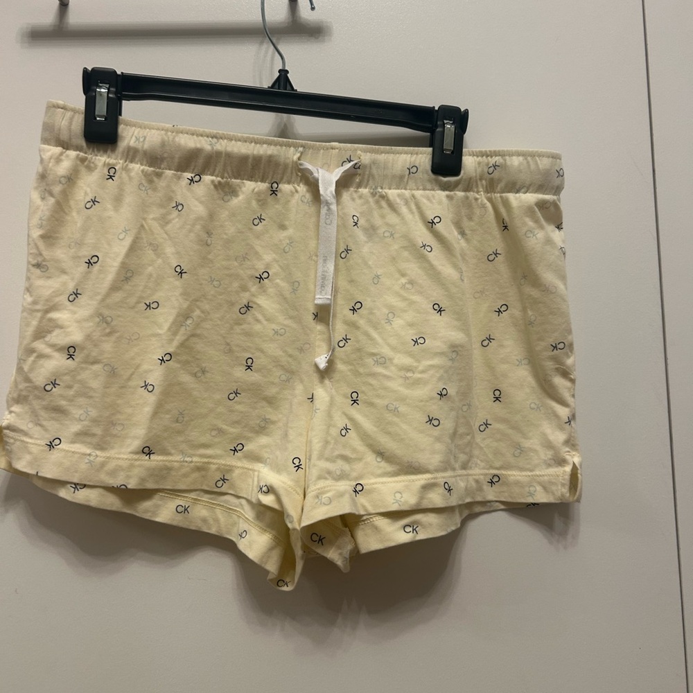 Calvin Klein Cream Sleepwear Shorts